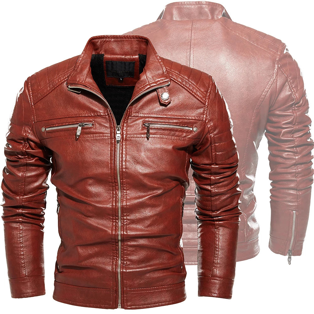 Genuine Leather Jacket for Men Black Leather Jacket Lambskin Motorcycl