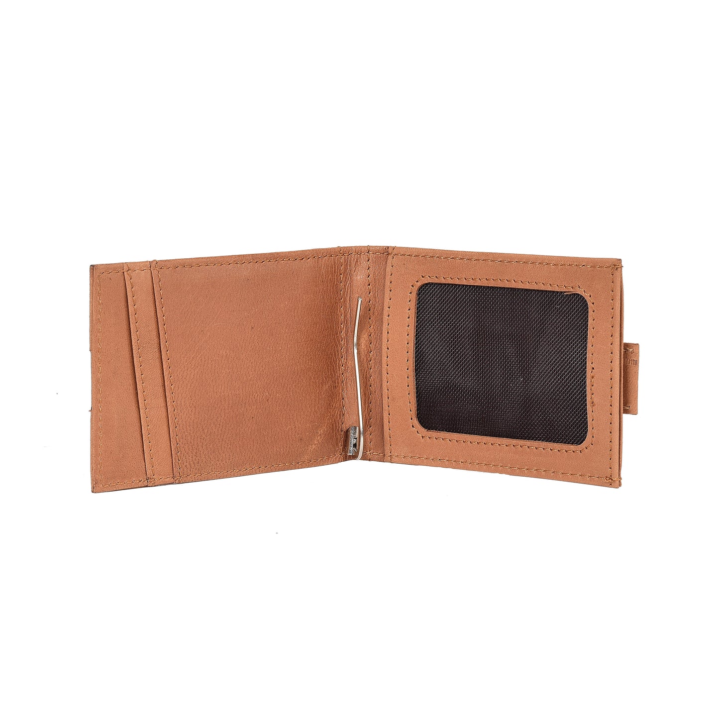 Leather Money Clip Slim Wallet with Credit ATM Card Holder Unisex Card Case