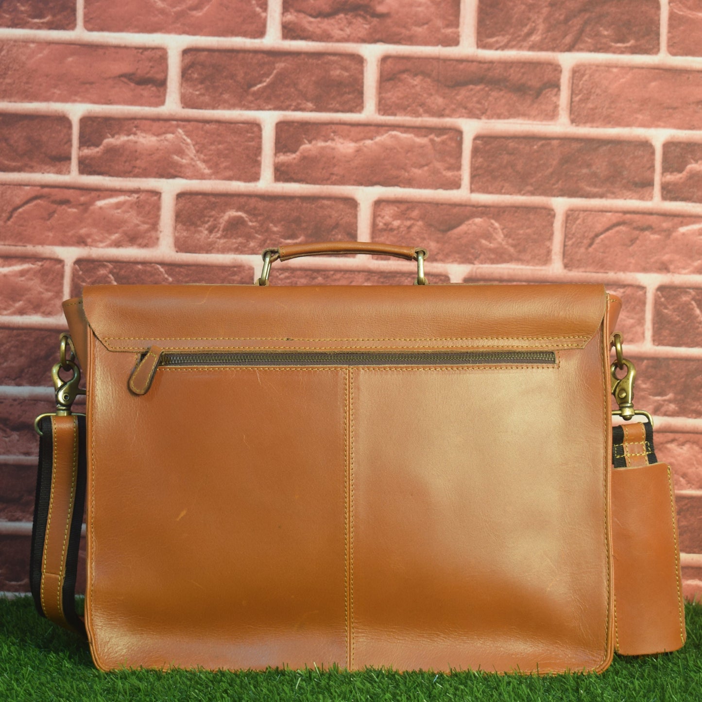 Top Grain Buff Leather Laptop Messenger Bag, Mens Leather Handbag, Leather Briefcase for men