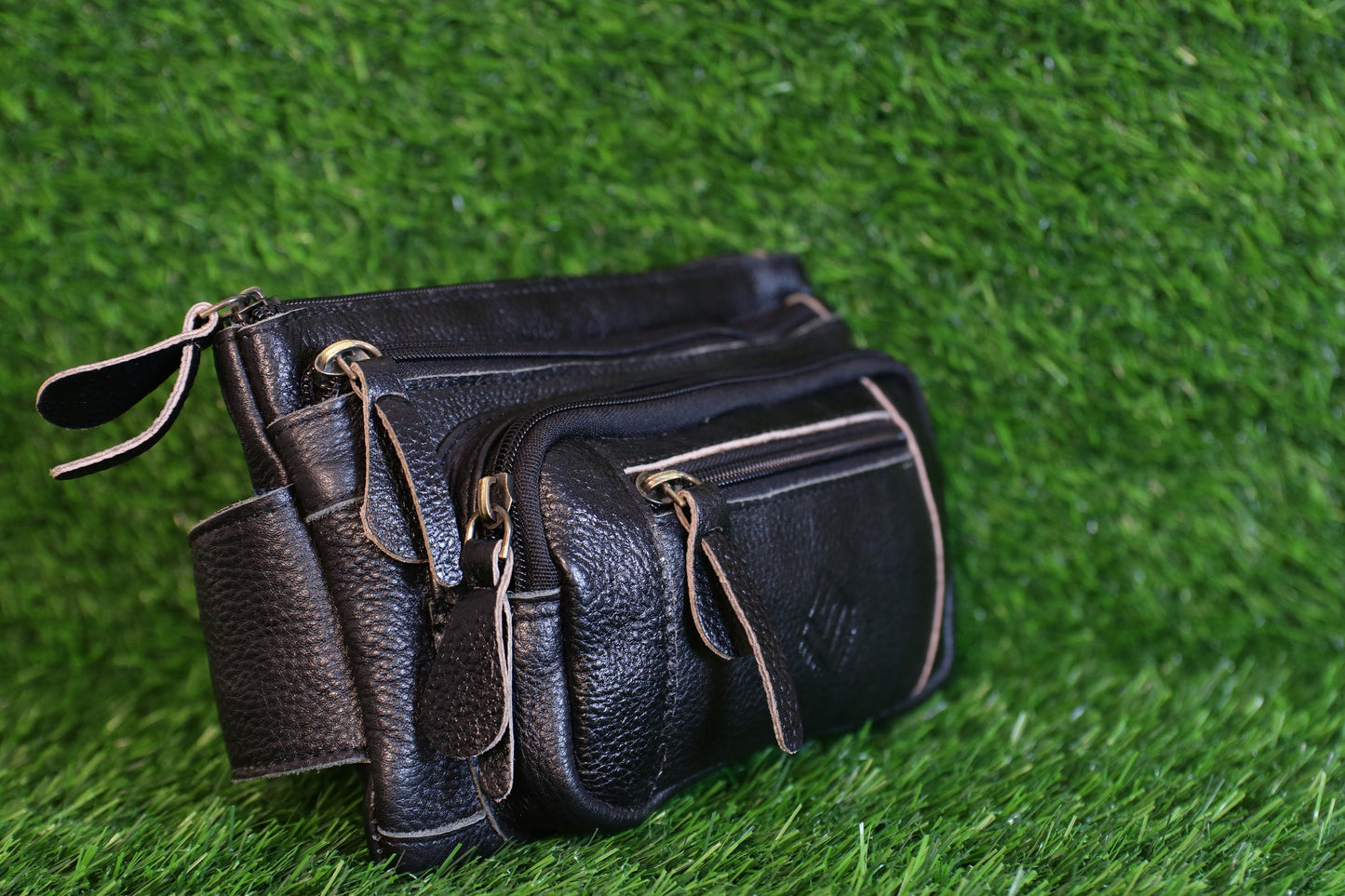 Premium Leather Fanny Pack Waist Bag Hip Belt Pouch Travel Purse Genuine Leather Mini Bum Bag