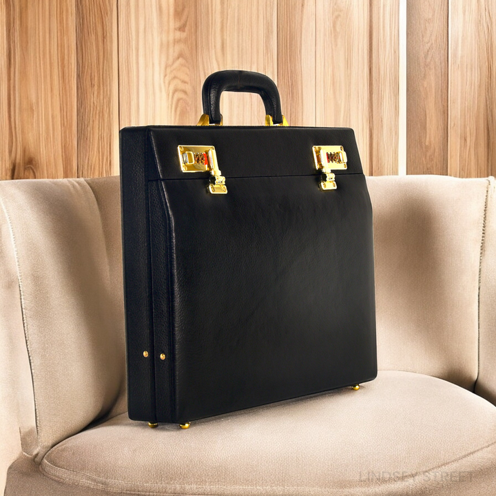 Leather Briefcase for Men - 14 Inch Laptop Briefcase