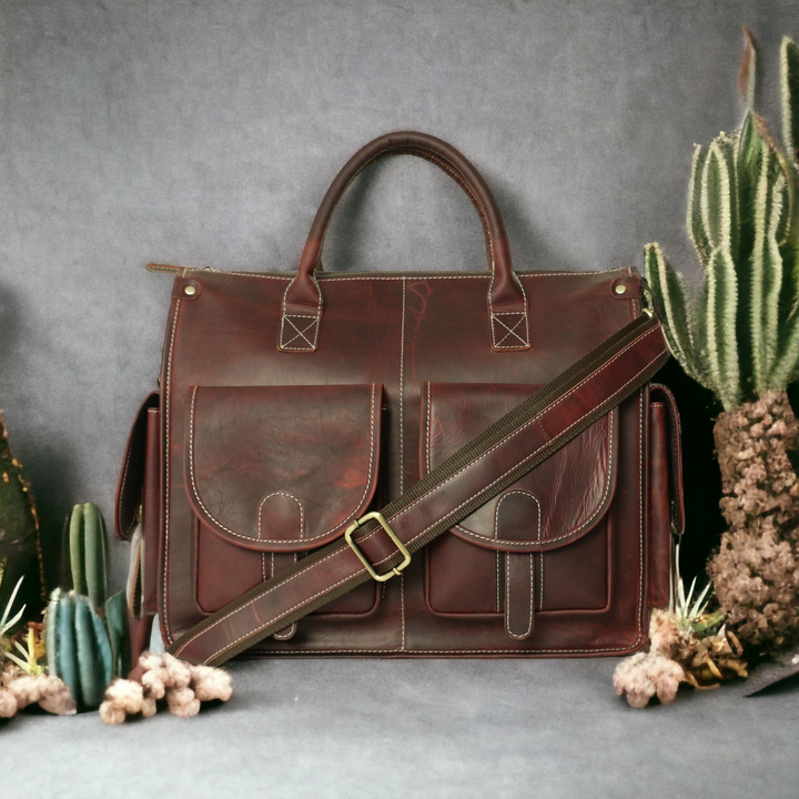 Leather Overnighter Bag