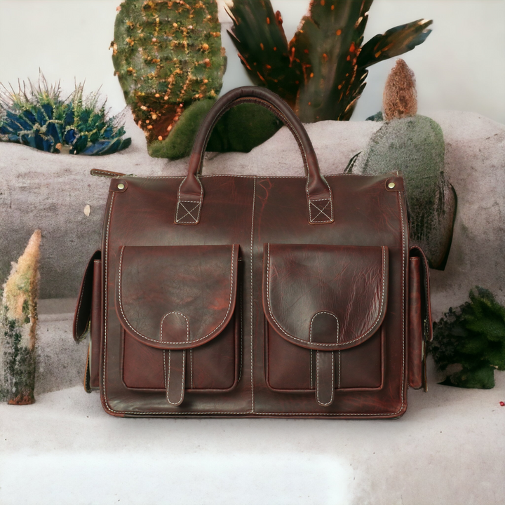 Leather Overnighter Bag