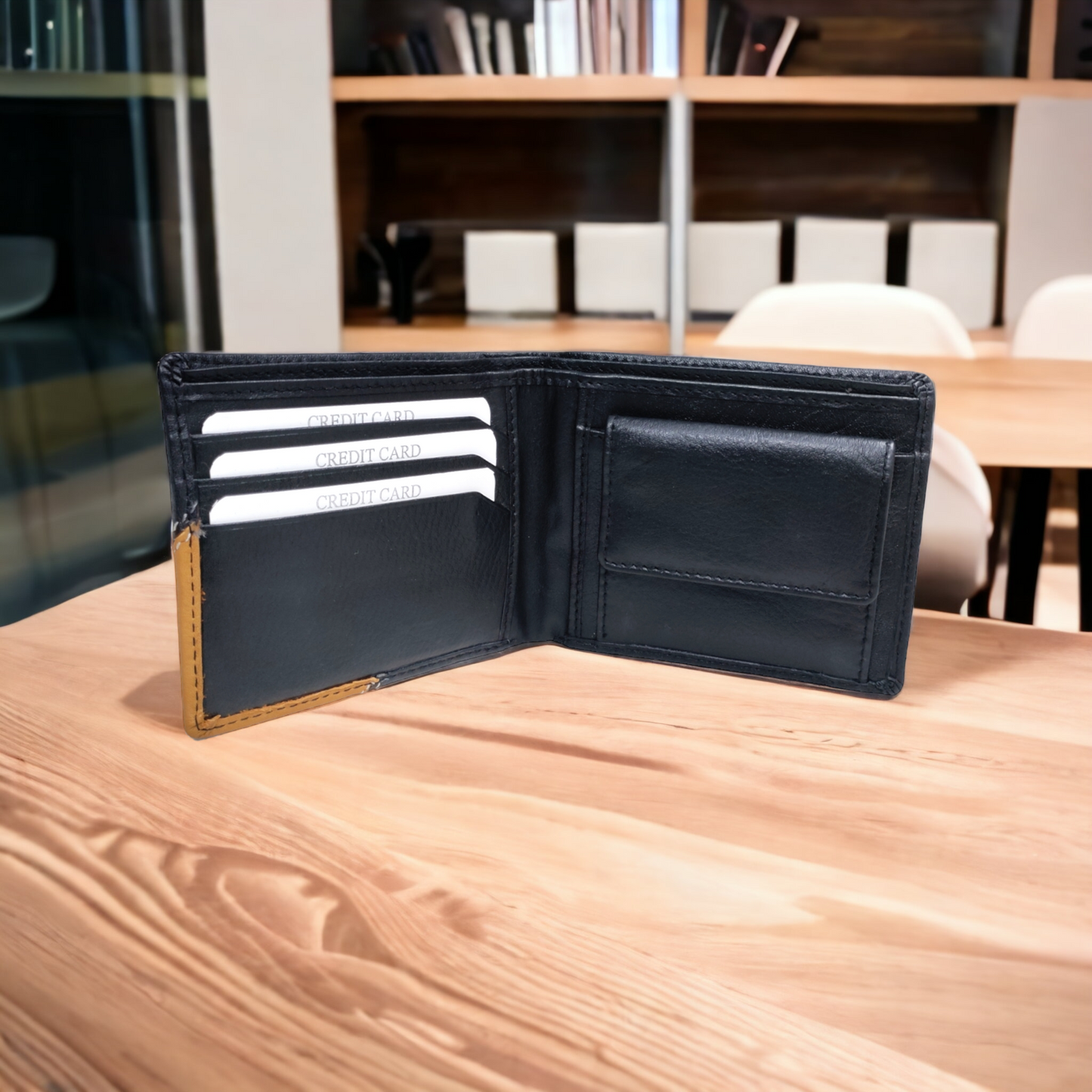 LINDSEY STREET Leather Wallet For Men Leather Money Bag Leather Notecase, Card Holder,  Gift for Him