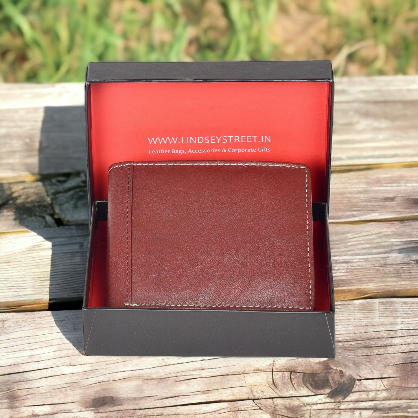 LINDSEY STREET Leather Wallet for Men, Bifold Leather Wallets, RFID Wallet Gift for Men