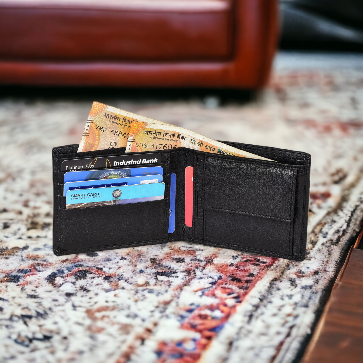 LINDSEY STREET Leather Wallet for Men, Bifold Leather Wallets, RFID Wallet Gift for Men