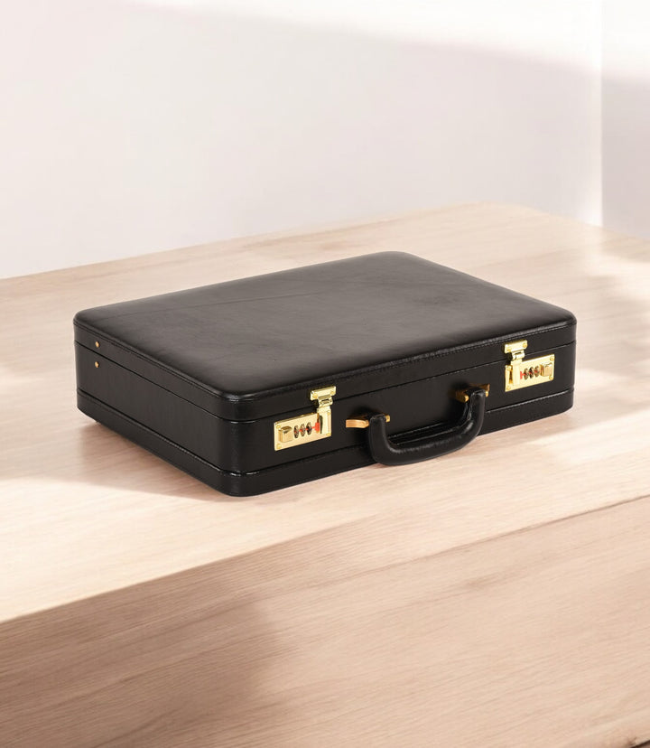 Expandable Leather Briefcase for Men - 16 inch Laptop Briefcase