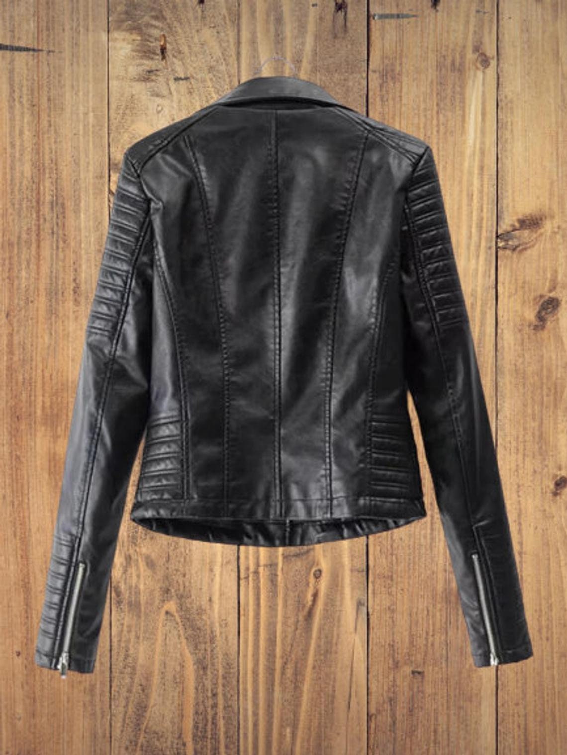 Original leather outlet jacket for women