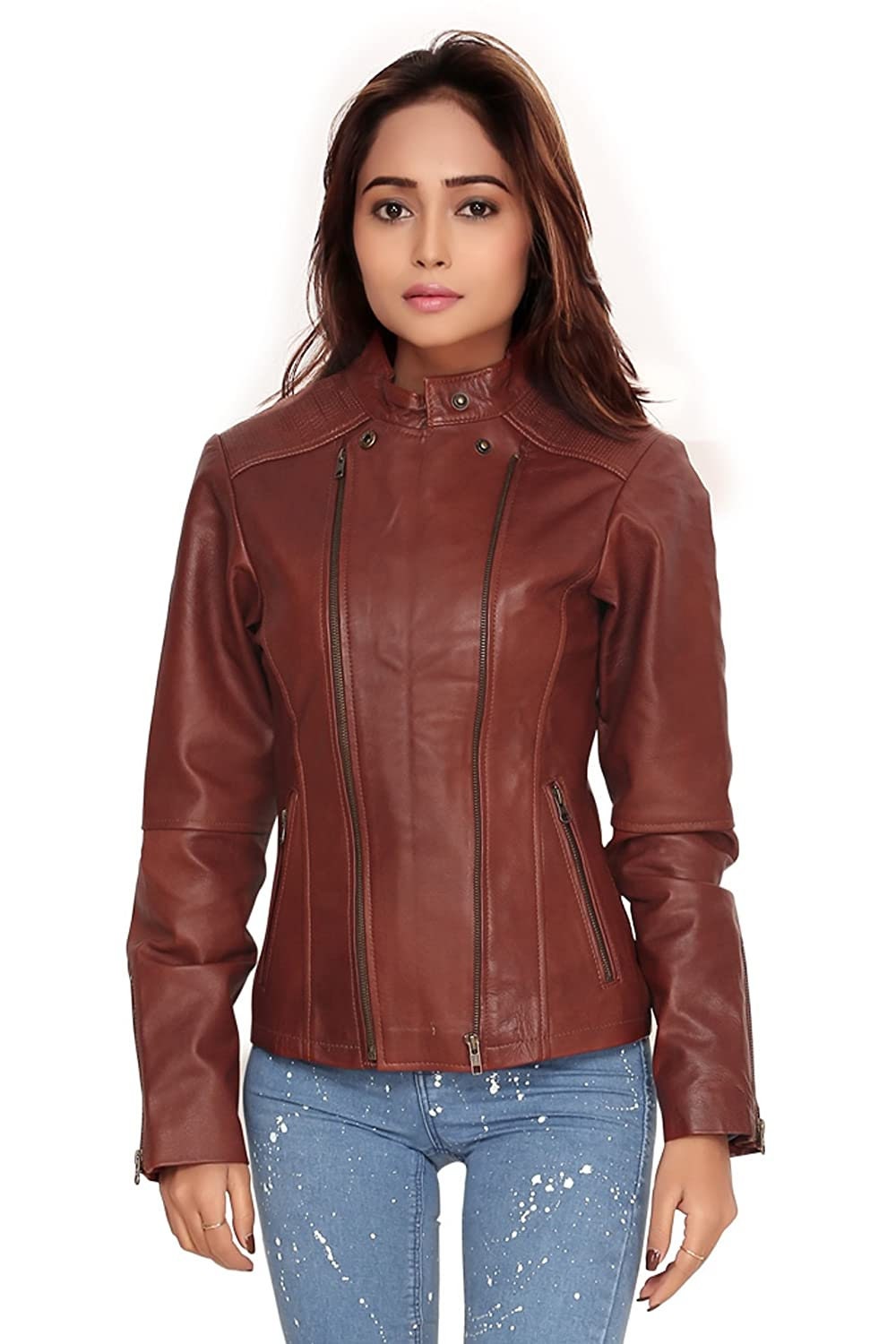 Girls' Retro Soft Leather Flight Zipper Jacket Pockets Fall/ - Temu