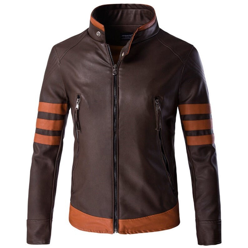 Leather Biker jacket for Mens Soft Lambskin Leather Biker jacket for Men Marvel Biker Cosplay Jacket Wolverine Jacket X-Men Dress