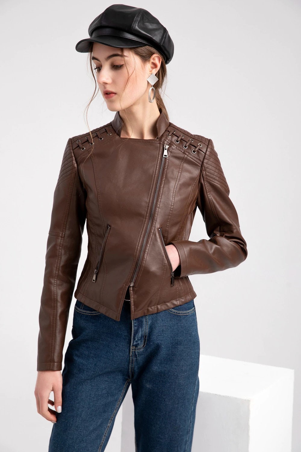 Riccardo leather bomber jacket men - leather jacket and bags 100% handmade  in italy