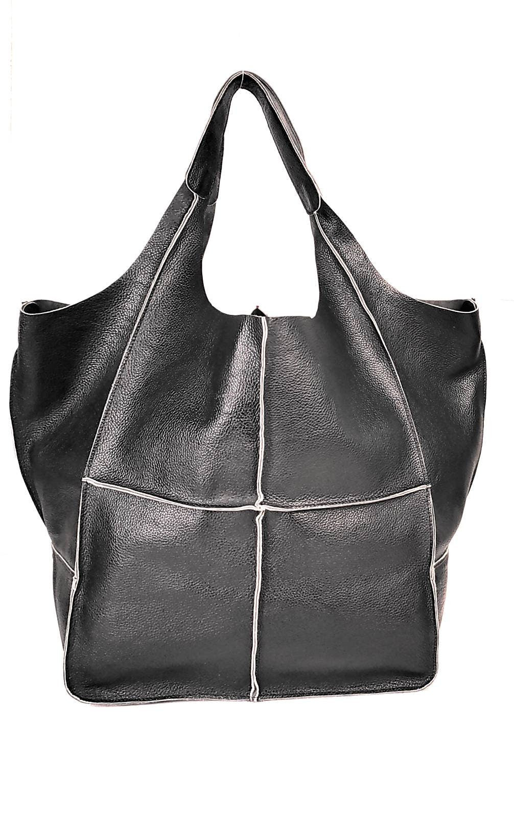 Grey Leather Hobo Bag - Slouchy Leather Purse For Women | Laroll Bags