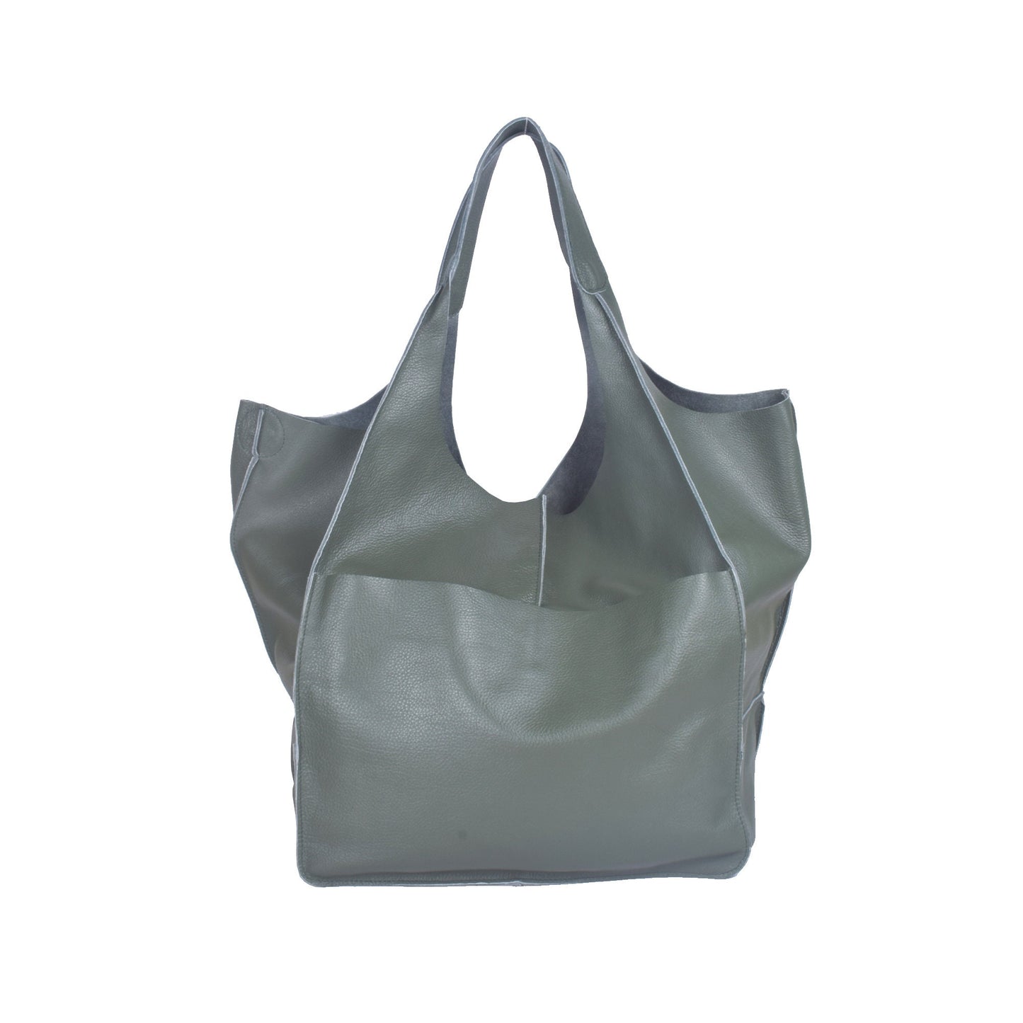 Olive Green Oversize Leather Tote Shopper Bag Extra Large Leather Bag Shoulder Bag Large Travel Bag Leather Shopping Bag XXL Leather Bag