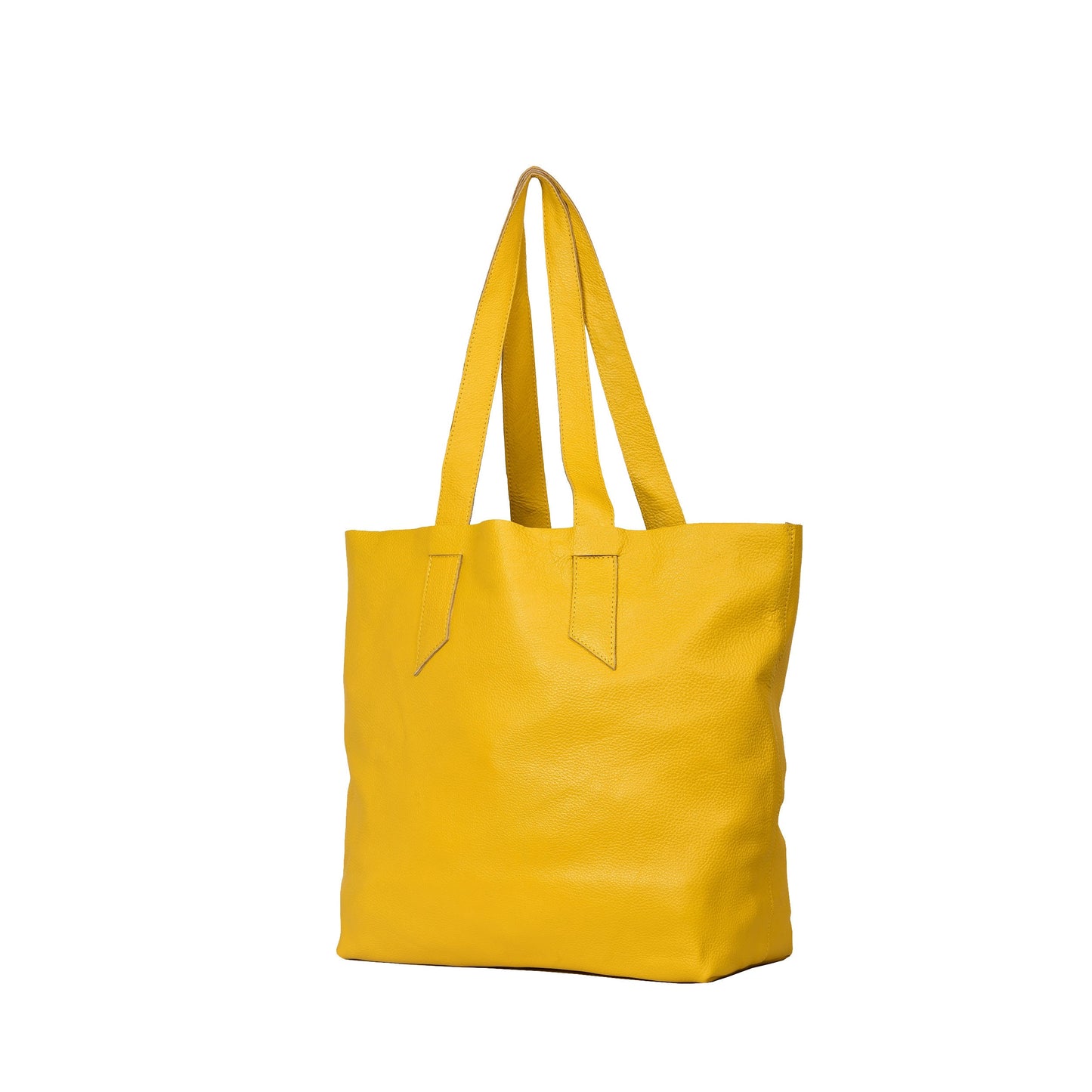 Yellow Leather Tote Bag for Women Raw Edge Shopper Purse Unlined Bag Leather Shoulder Bag Large Marketing Bag Everyday Tote Bag Large