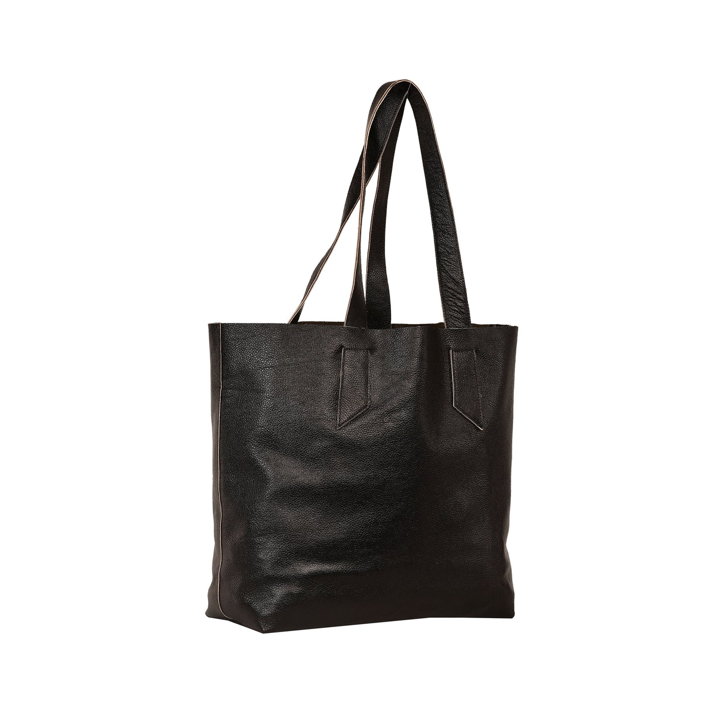 Black Genuine Leather Tote Bag for Women Shopper Purse Leather Shoulder Bag Large Marketing Bag Everyday Tote Bag Christmas Day Gift for Her