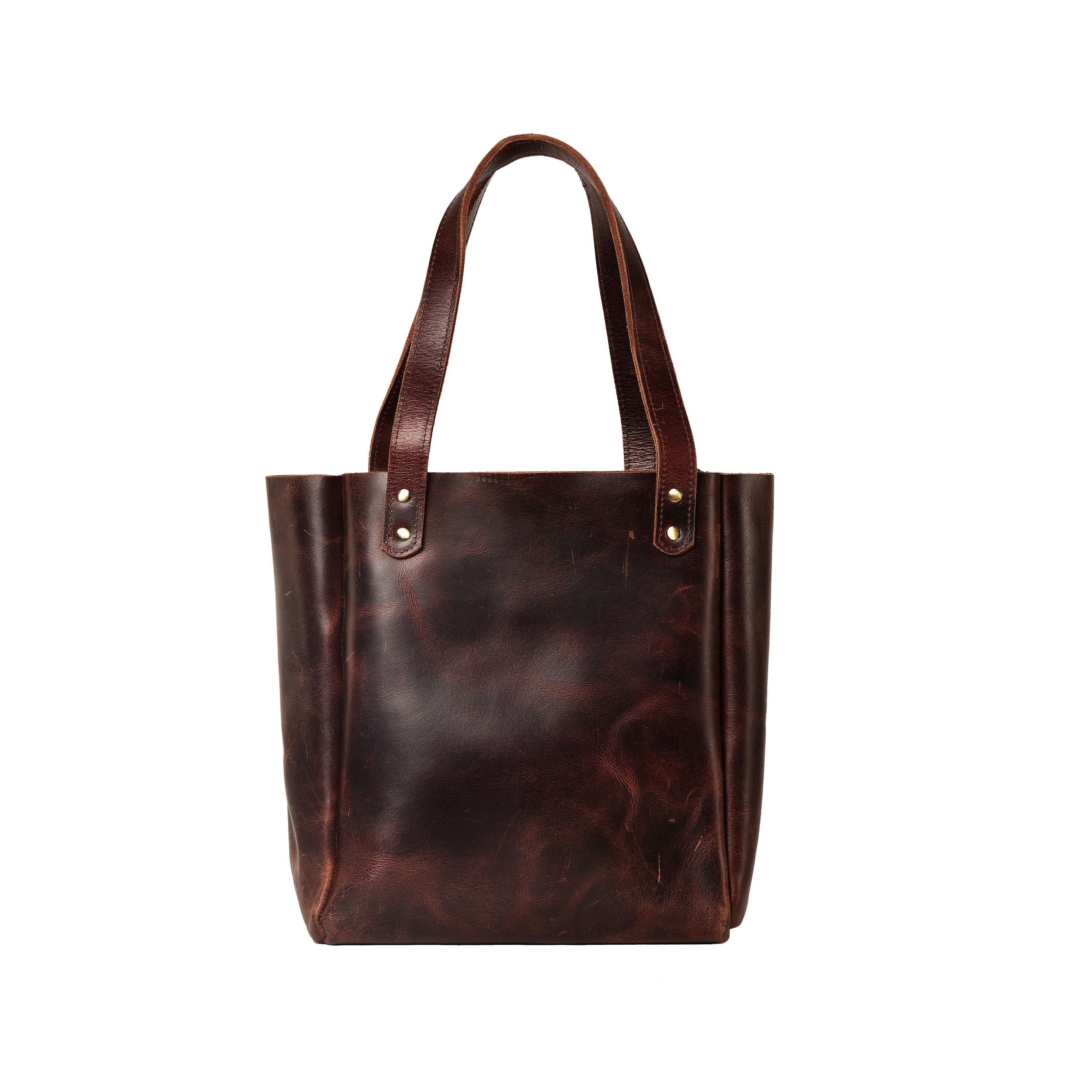 MAZZINI Dark Brown Leather Purse Large Bag ITALY | eBay