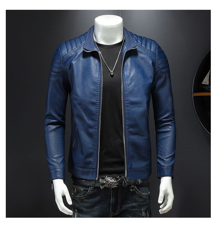 Genuine leather motorcycle jackets navy blue leather jacket Giulia |  D'Arienzo