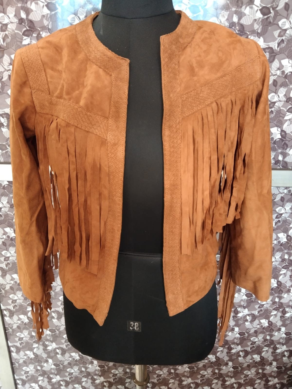 Handwoven Suede Leather Fringe Jacket For Women's Designer Soft Leather Jacket Western Fringe Style Leather Jacket