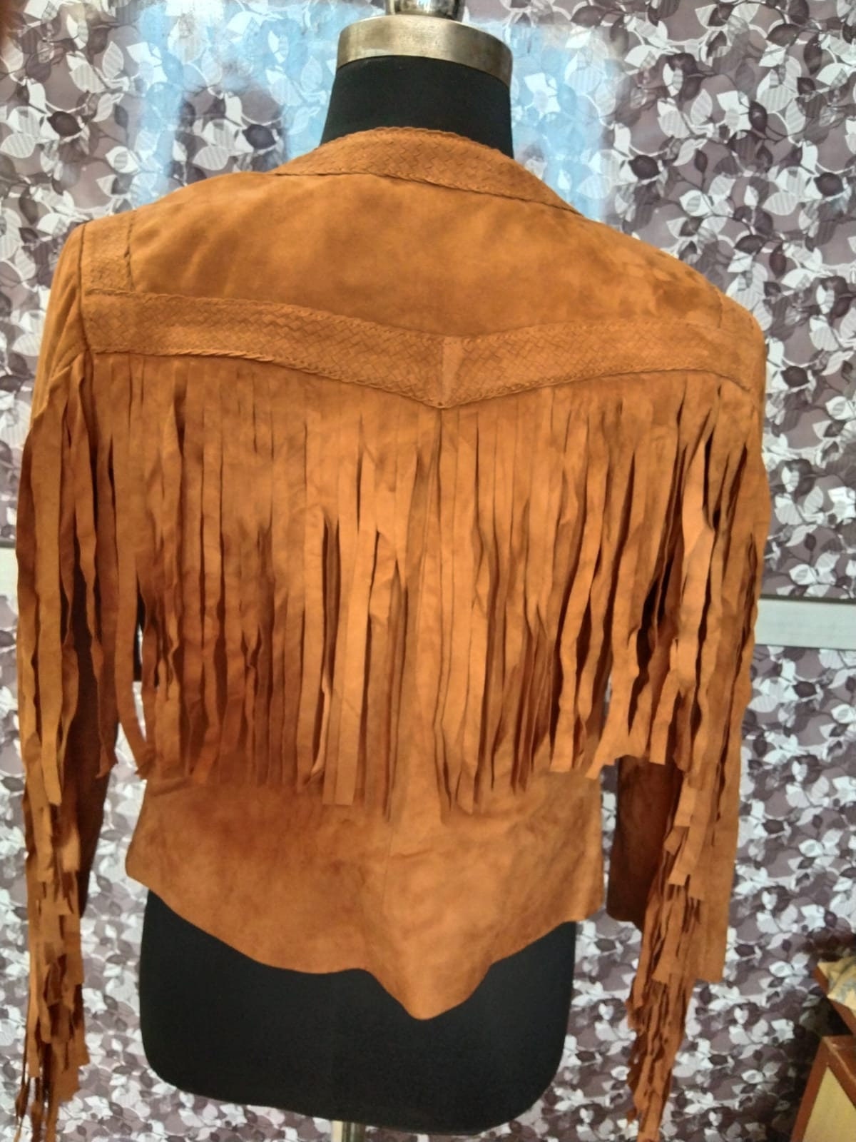 Handwoven Suede Leather Fringe Jacket For Women's Designer Soft Leather Jacket Western Fringe Style Leather Jacket