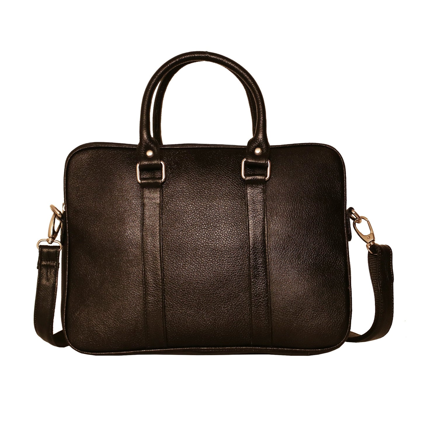 LINDSEY STREET Leather MacBook Bag, 14 Inch Laptop Bag without Sleeves, Leather Messenger Bag, Office Bag, Men's Shoulder Bag