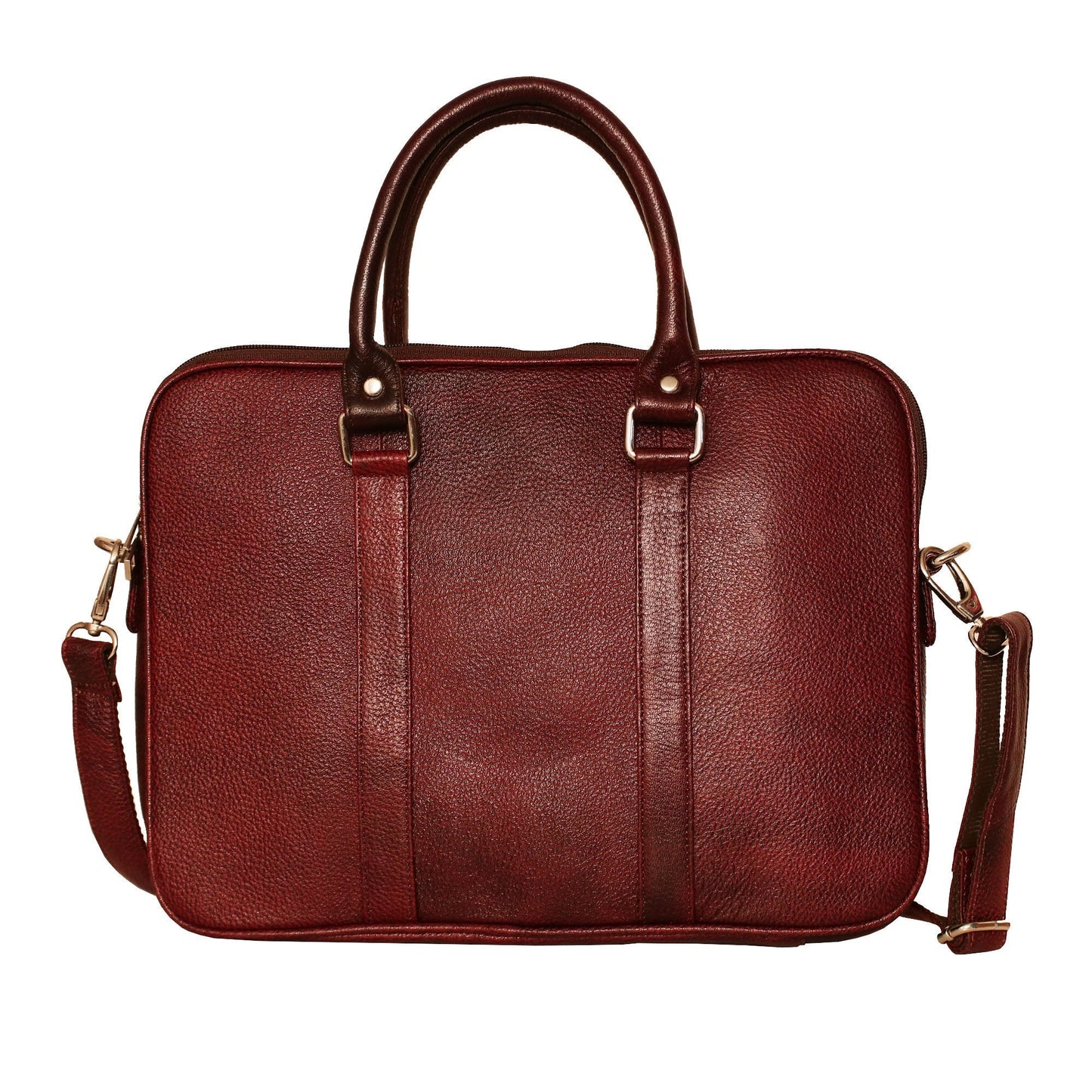 LINDSEY STREET Leather MacBook Bag, 14 Inch Laptop Bag without Sleeves, Leather Messenger Bag, Office Bag, Men's Shoulder Bag