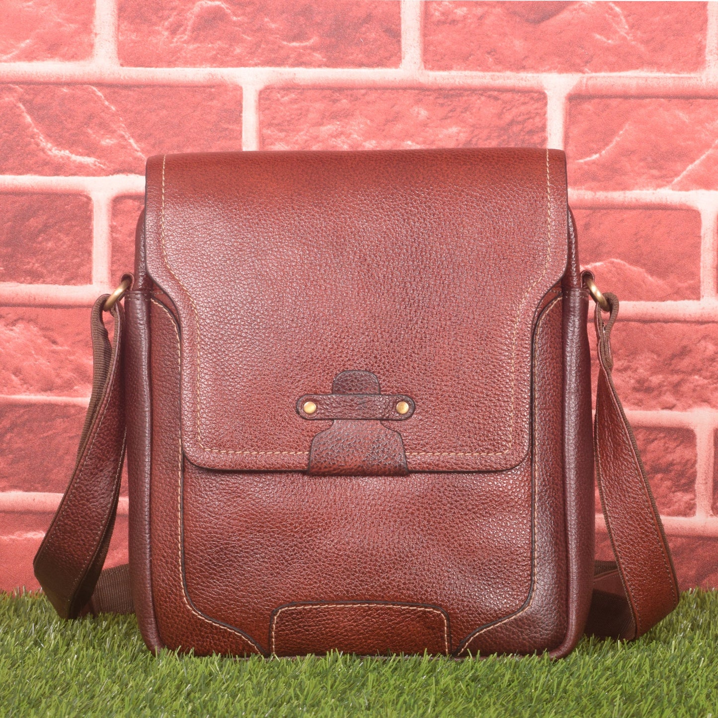 Men's Leather Messenger Bag, Men's Leather Sling Bag by LINDSEY STREET