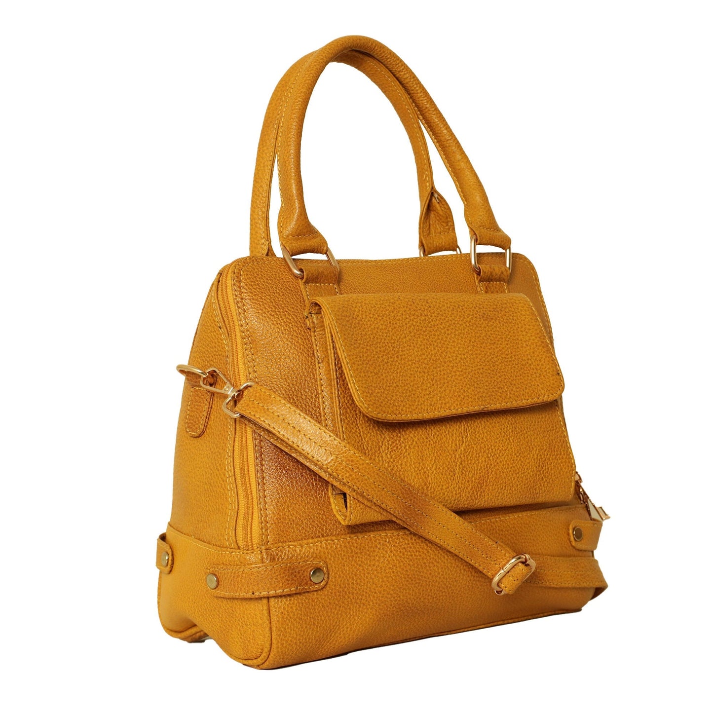 Yellow Leather Handbag for Women's Party Handbag Long Handle Crossbody Bag for Women Gift for Her Everyday Handbag Satchel Bag