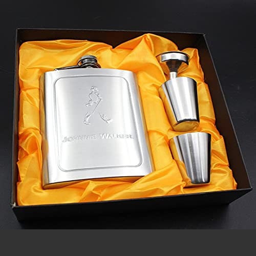 Vegan Leather Hip Flask Set, Gift for Him, Groomsman Gift, Best Man Gift, Birthday Gift, Wedding Gift, Christmas Gift for Dad/Boyfriend