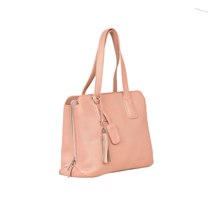 Baby Pink Leather Handbag for Women's Party Handbag Long Handle Bag for Women Gift for Her Everyday Handbag Satchel Bag